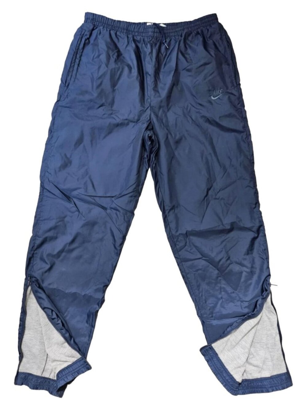 Nike Men's Windbreaker Vintage Y2K Athletic Ankle Zip Track Pants Blue Large
